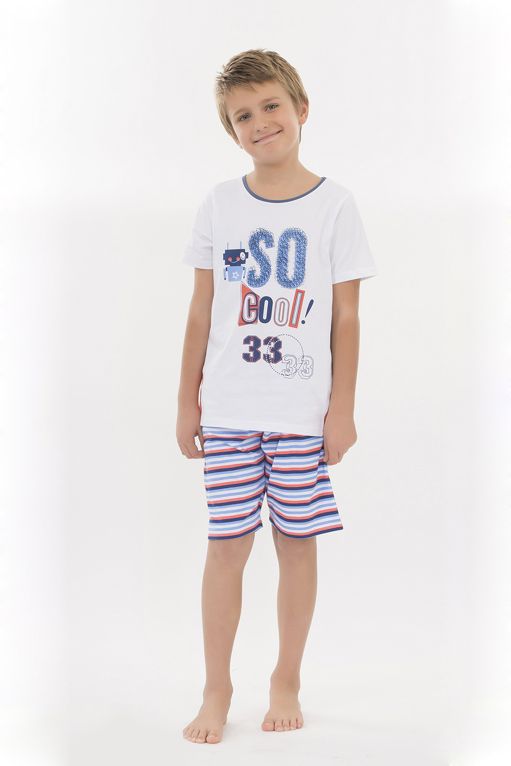 Hays Kids Penye Erkek Çocuk Şortlu Pijama Takımı