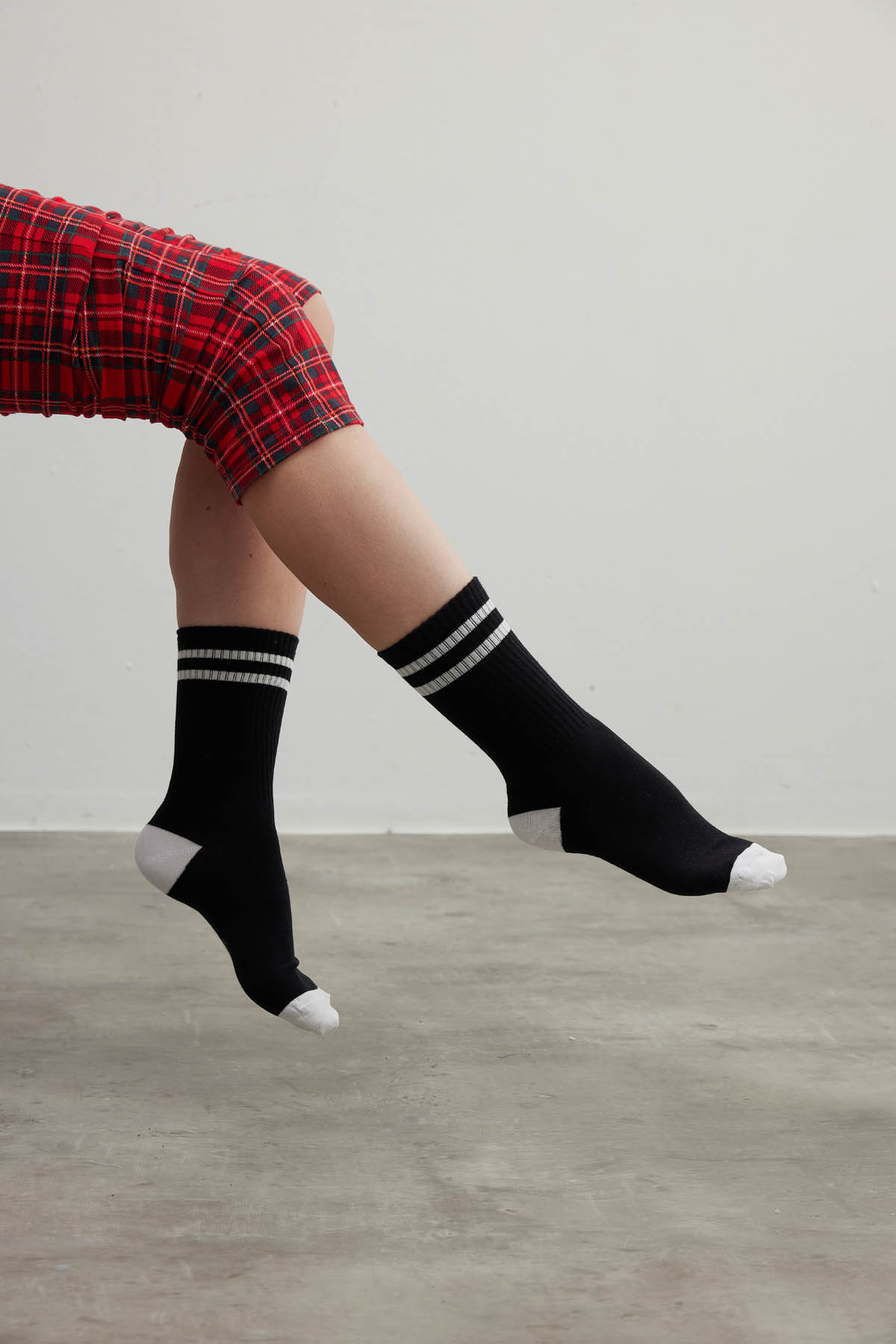 Kadın Pamuk Ribli Spor Soket Çorap