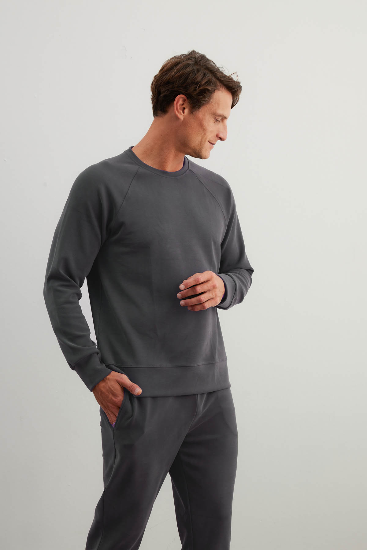 Erkek Soft Touch Reglan Kollu Sweatshirt