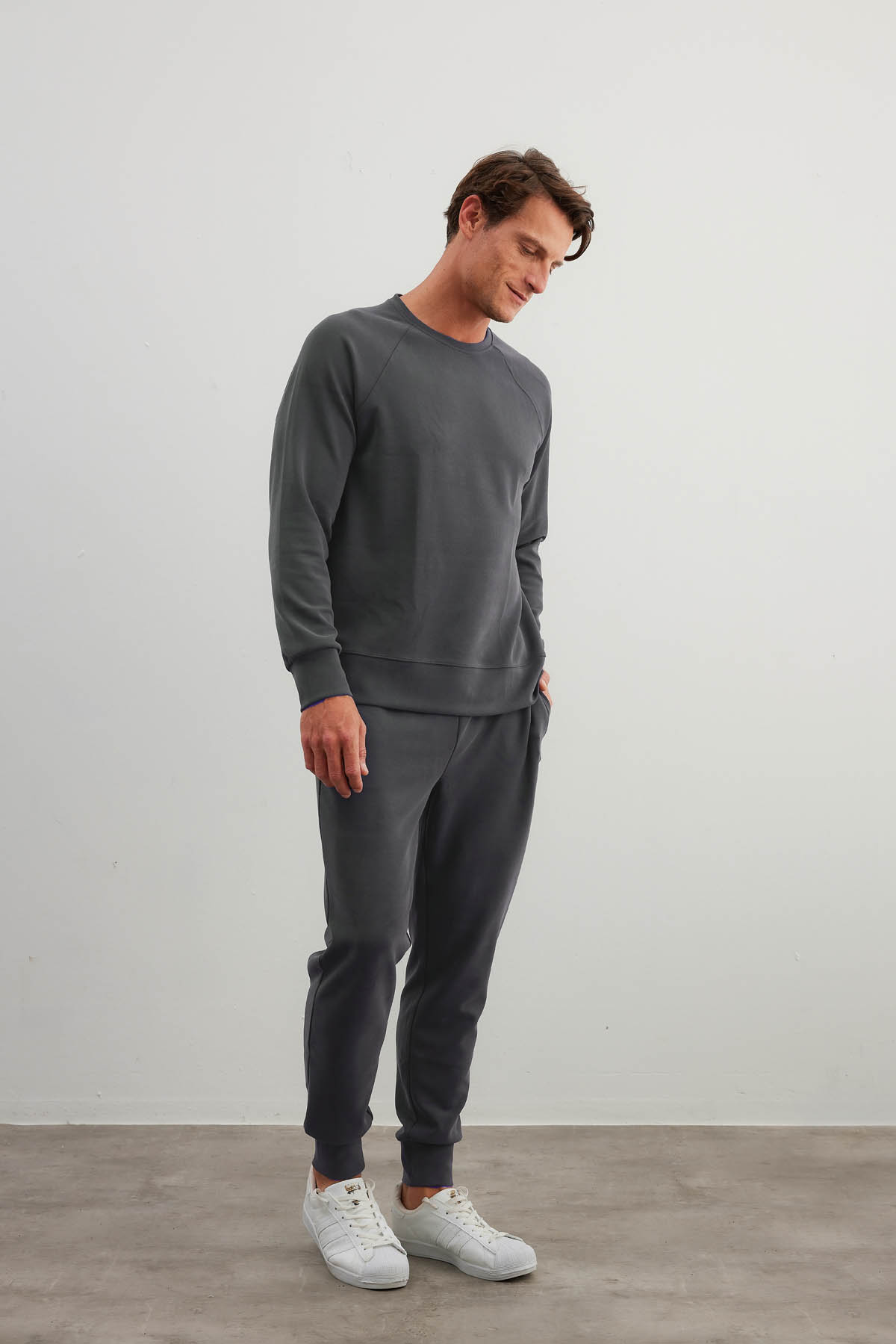 Erkek Soft Touch Reglan Kollu Sweatshirt Pantolon Takım